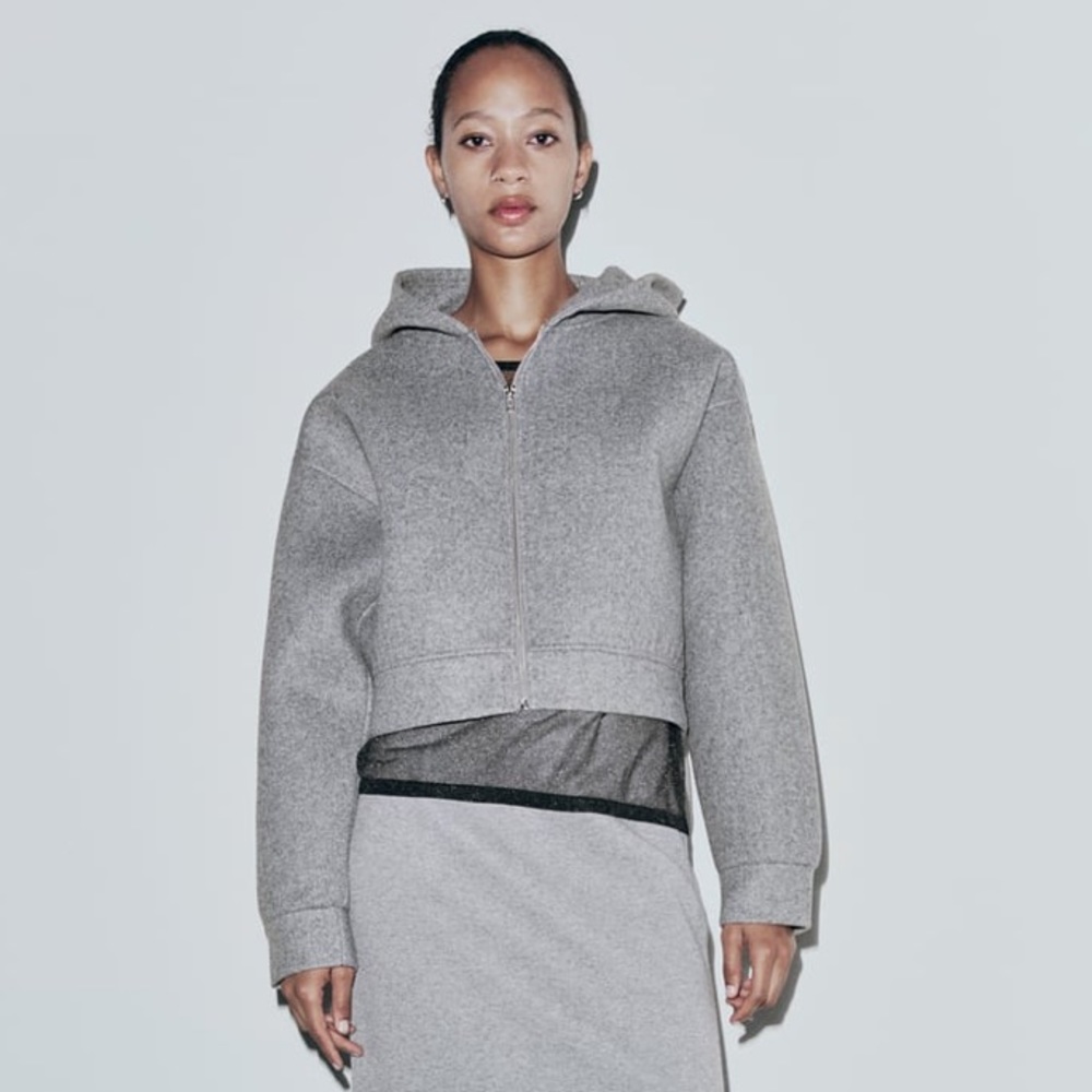 Zara Soft Neoprene Effect Bomber